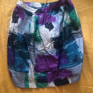 Topshop miniskirt with watercolor print